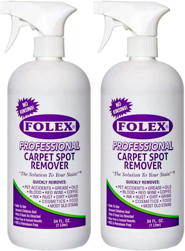 Folex Professional Carpet Spot Remover, 34oz Pack of 2