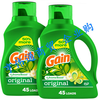 Gain Laundry Detergent Liquid Soap Plus Aroma Boost, 2瓶