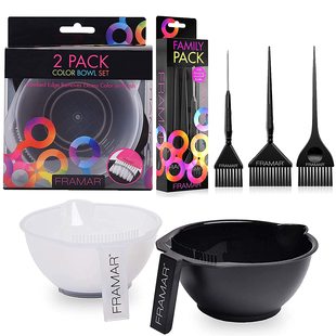 Hair Color Brush Framar Pack Set Bowls Family