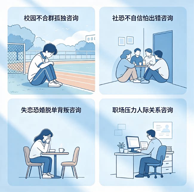 专业心理情感服务校园社交问题职商务服务