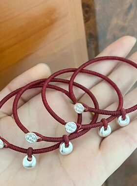 新中式小秤砣手绳女寓意平平安安中国风手工编织红绳手链闺蜜礼物