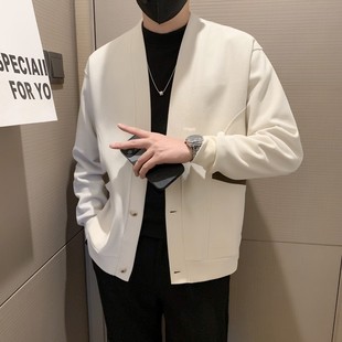 外套高级课毛衣线衣褂子男 卫衣男帅气针织衫 秋季 社会精神小伙开衫