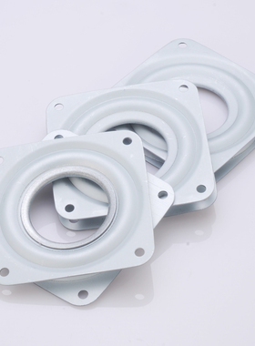 3寸白色满珠空心万向小转盘椅子旋转架子动底座轴承家具五金配件