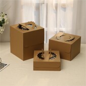14寸牛皮纸加厚一次性手提生日蛋糕包装 纸盒 蛋糕盒子4