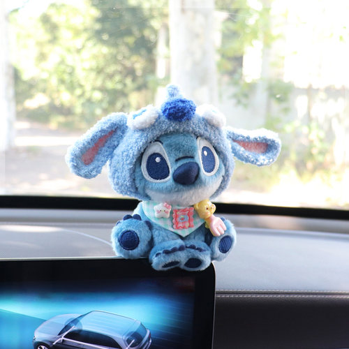 史迪仔车载摆件卡通公仔车上装饰