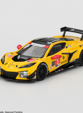 【匠擎预售】MINIGT1:64雪佛兰 Z06 GT3.R#3黄色1168合金汽车模型