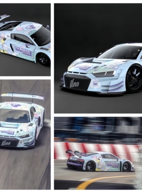 【匠擎预售】TW1：64奥迪 R8 玉桂狗 LMS GT3 EVO 合金汽车模型