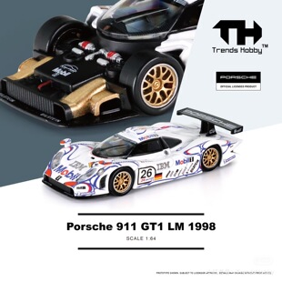 【匠擎预售】TH保时捷911 GT1 勒芒 1998 #26号赛车 合金汽车模型