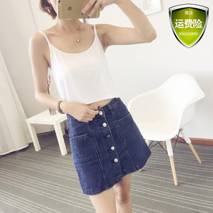 抹胸 棉露脐短T恤小吊带背心短款 打底吊带衫 宽松大码 上衣 无袖