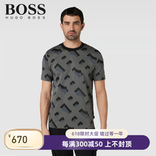 T恤满印LOGO时尚 黑标 休闲上衣 正品 现货 Boss 男士 Hugo 圆领短袖