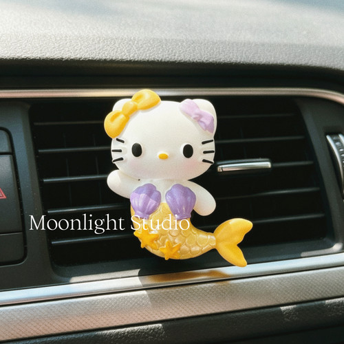 Moonlight手作美人鱼Kitty汽车空调出风口扩香石