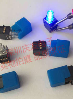 原装美国C&K K5V1BU43G 轻触开关 带灯LED开关 贴片6脚按钮 蓝色