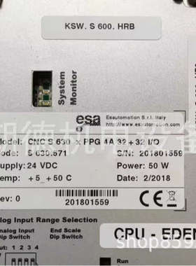ESA电源CNC S 630 X PPG 4A 32+32I/O S630.571 24VDC  CNCS630维