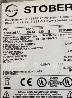 STOber POSIDRIVE伺服驱动器MDS5008A/L维修议价