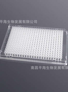 PC-384-FS-0040-CF 384孔40ul全裙边PCR板A24切角透明框磨砂管