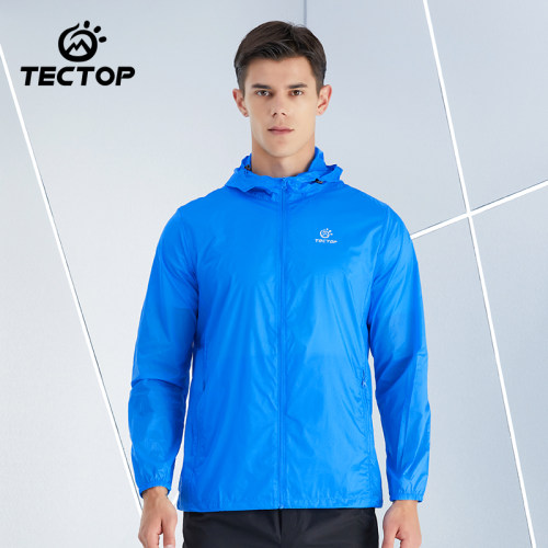TECTOP探拓户外夏季时尚男款超薄防风透气防晒皮肤衣登山防水外套