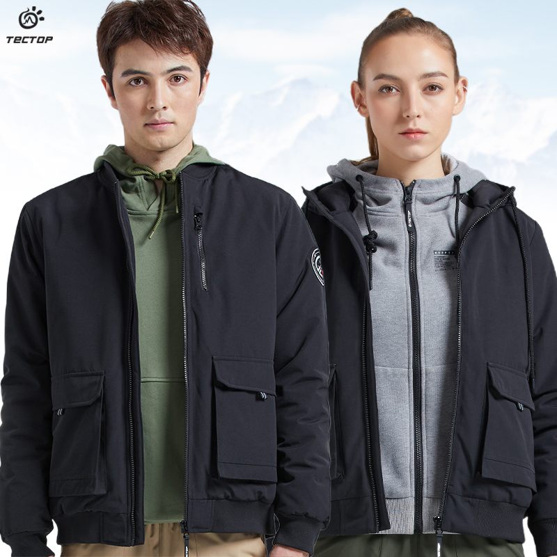 TECTOP探拓户外秋冬季情侣迷彩棉衣服男士款保暖时尚休闲运动外套