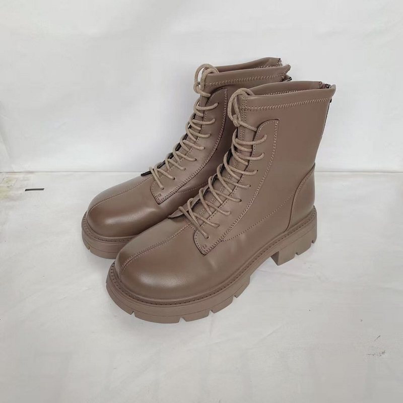 断码清仓MN马丁靴女秋冬新款英伦风显脚小短靴厚底百搭单靴21589