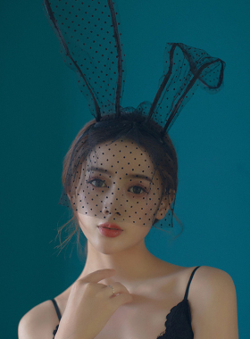 网红主播发卡女蕾丝长兔女郎性感