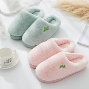 冬季保暖卡通毛毛棉拖鞋
