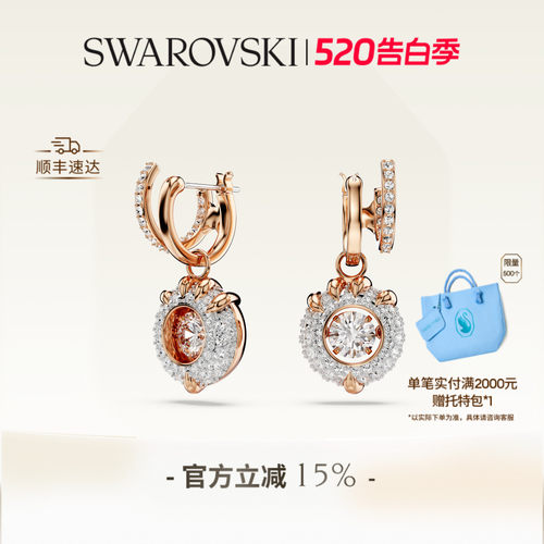 新品耳环施华洛世奇女