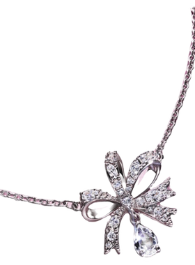 施华洛世奇蝴蝶结小众项链