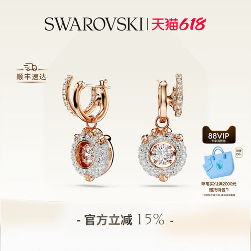 新品耳环施华洛世奇女