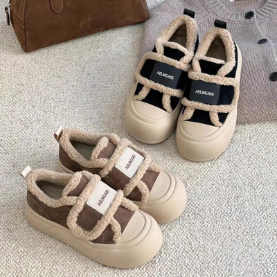 小码女鞋313233厚底加绒棉鞋