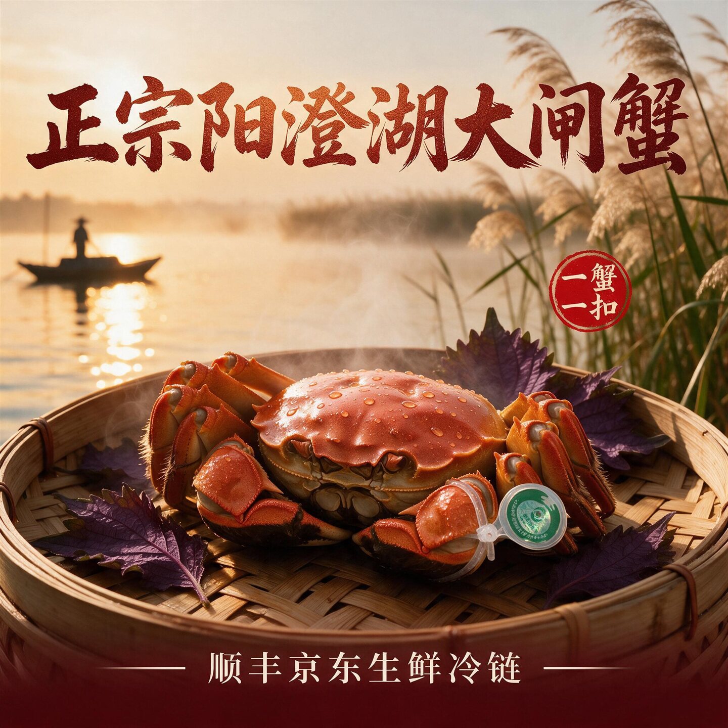 活蟹阳澄湖大闸蟹特大全母蟹3.0两鲜活螃蟹大闸蟹旗舰店礼盒装