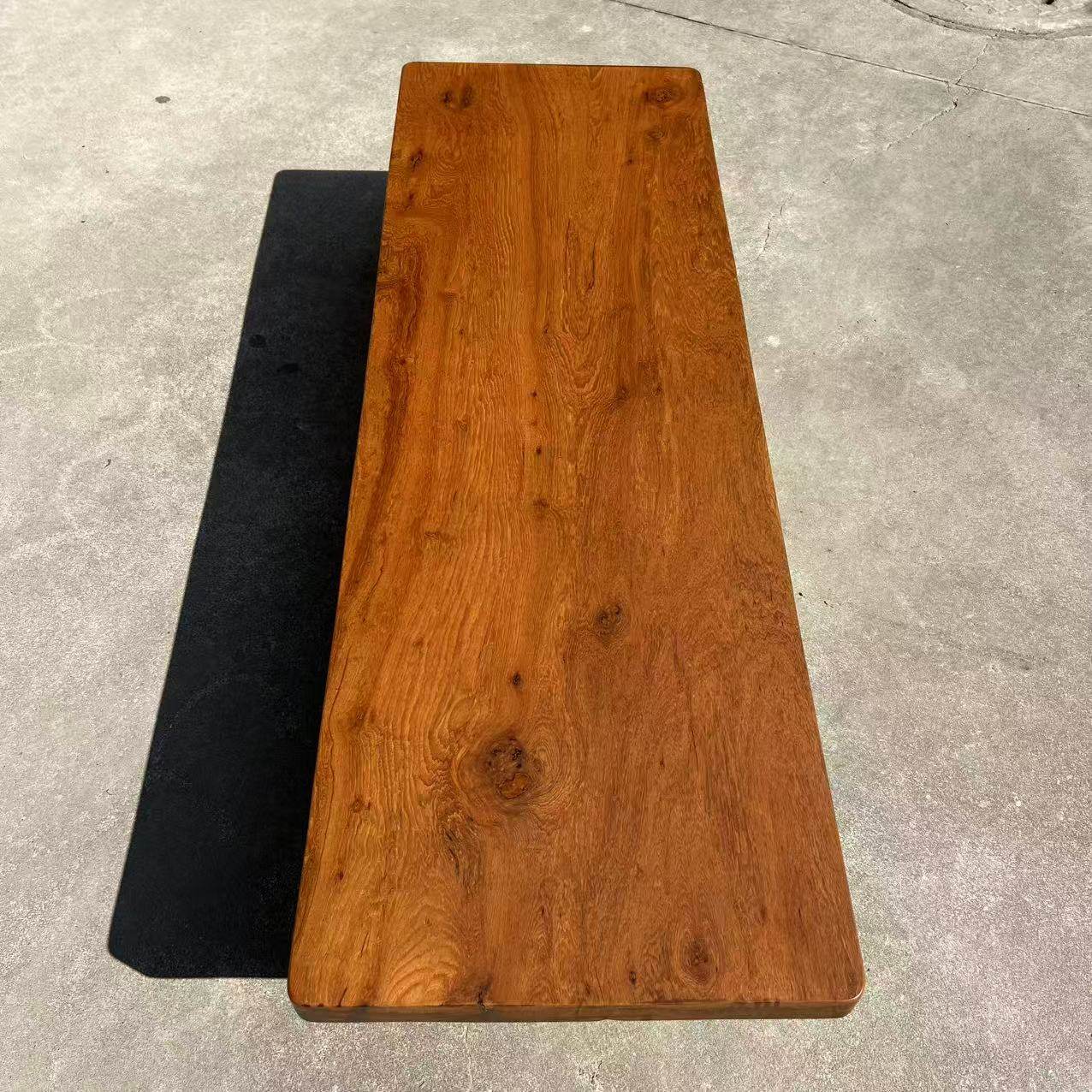 缅甸柚木实木大板桌整板原木茶桌办公书桌客厅餐桌自然边家居茶台