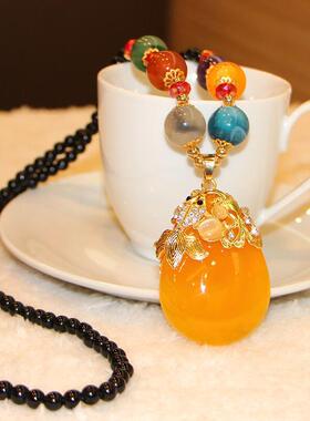 日韩金鱼长款创意女士饰品民族风合金毛衣链纪念品吊坠厂家批发