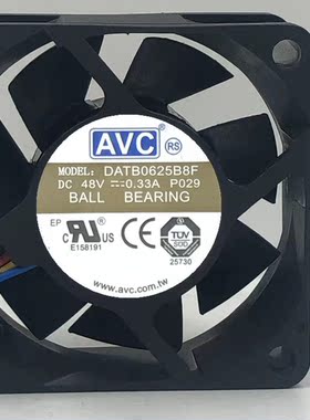 原装AVC DATB0625B8F 6025 48V 0.33A 6CM 4线 华为服务器风扇