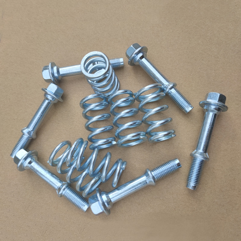 汽车消音器螺杆螺栓排气管螺丝弹簧连接消固定通用接口消音器通用