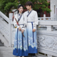 汉服男款 春 学生班服情侣套装 中国风古风武侠剑客服装 女侠客风古装