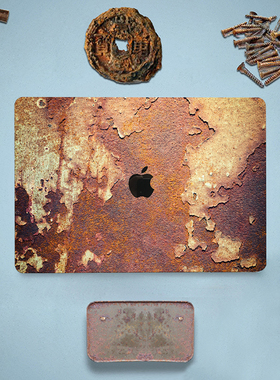 适用Macbook12air13.6贴纸苹果电脑贴膜Pro141613.3寸铁锈保护膜