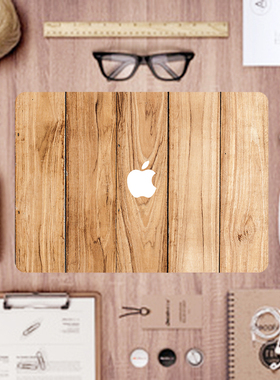 适用MacBookpro161413.3贴纸苹果电脑外壳保护膜Air1513.6寸木纹