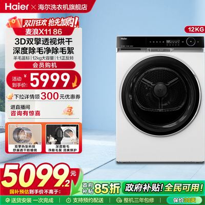 全自动家用10kg滚筒烘干机
