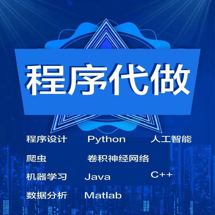 程序代做python人工智能数据分析java卷积神经网络机器学习c++