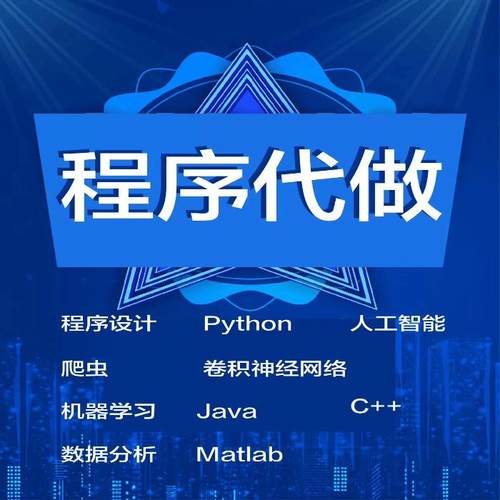 程序代做python人工智能数据分析java卷积神经网络机器学习c++