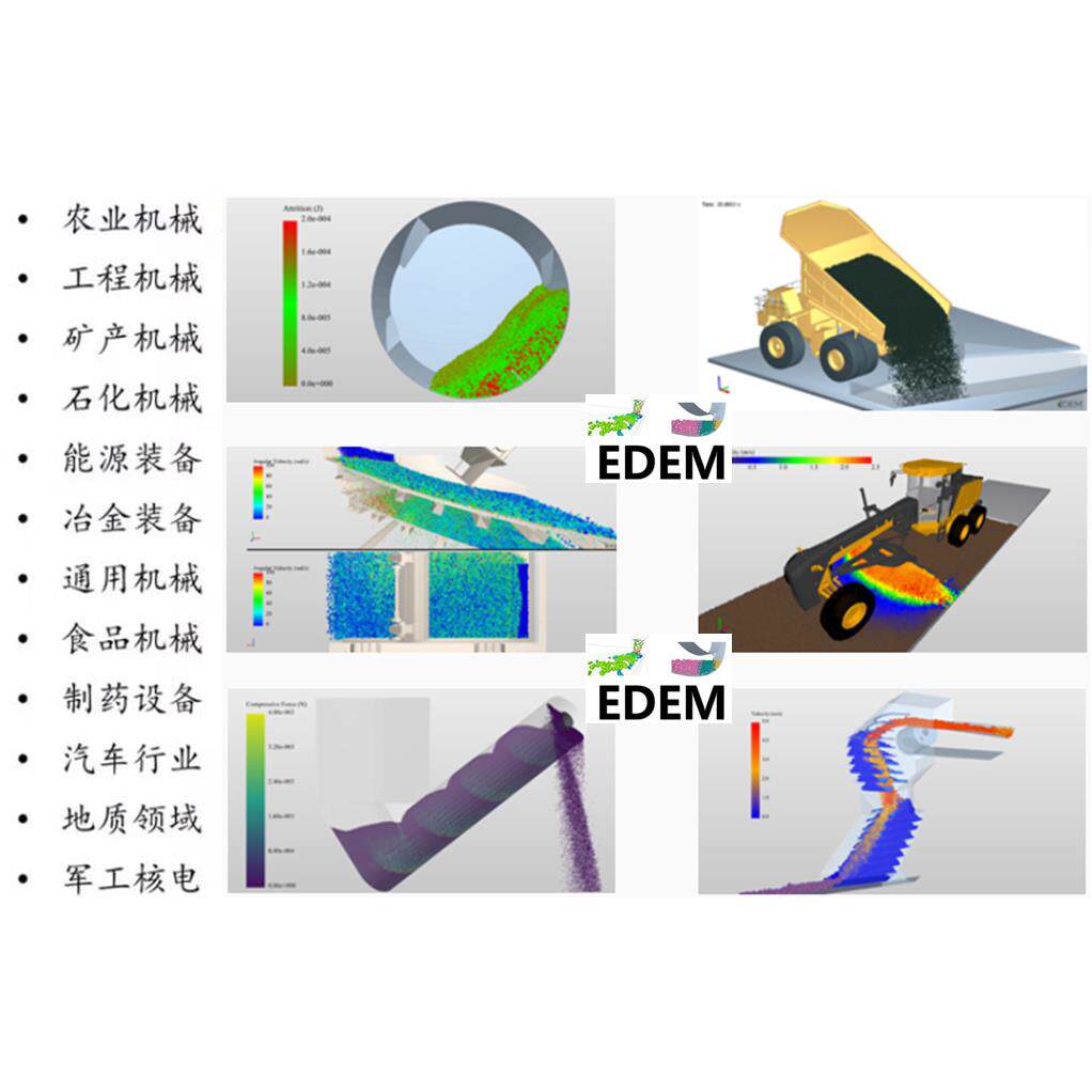 EDEM离散元仿真：破碎，输送，筛分，播种，施肥，旋耕，压缩等！