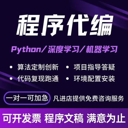 深度学习机器学习算法代做创新python代编程代码指导问题解决