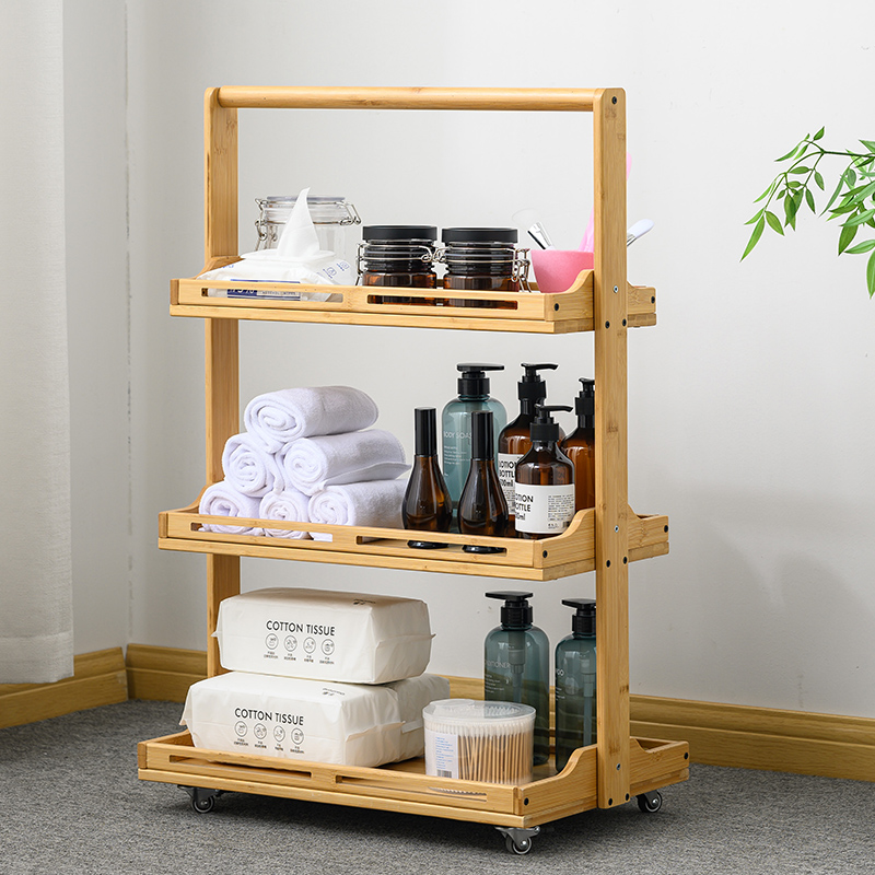 移动置物架小推车带万向轮多功能