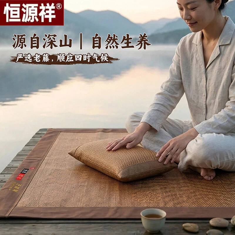 达人专属链接【恒源祥】儿童深山温养席抗菌防螨软凉席青少年学生