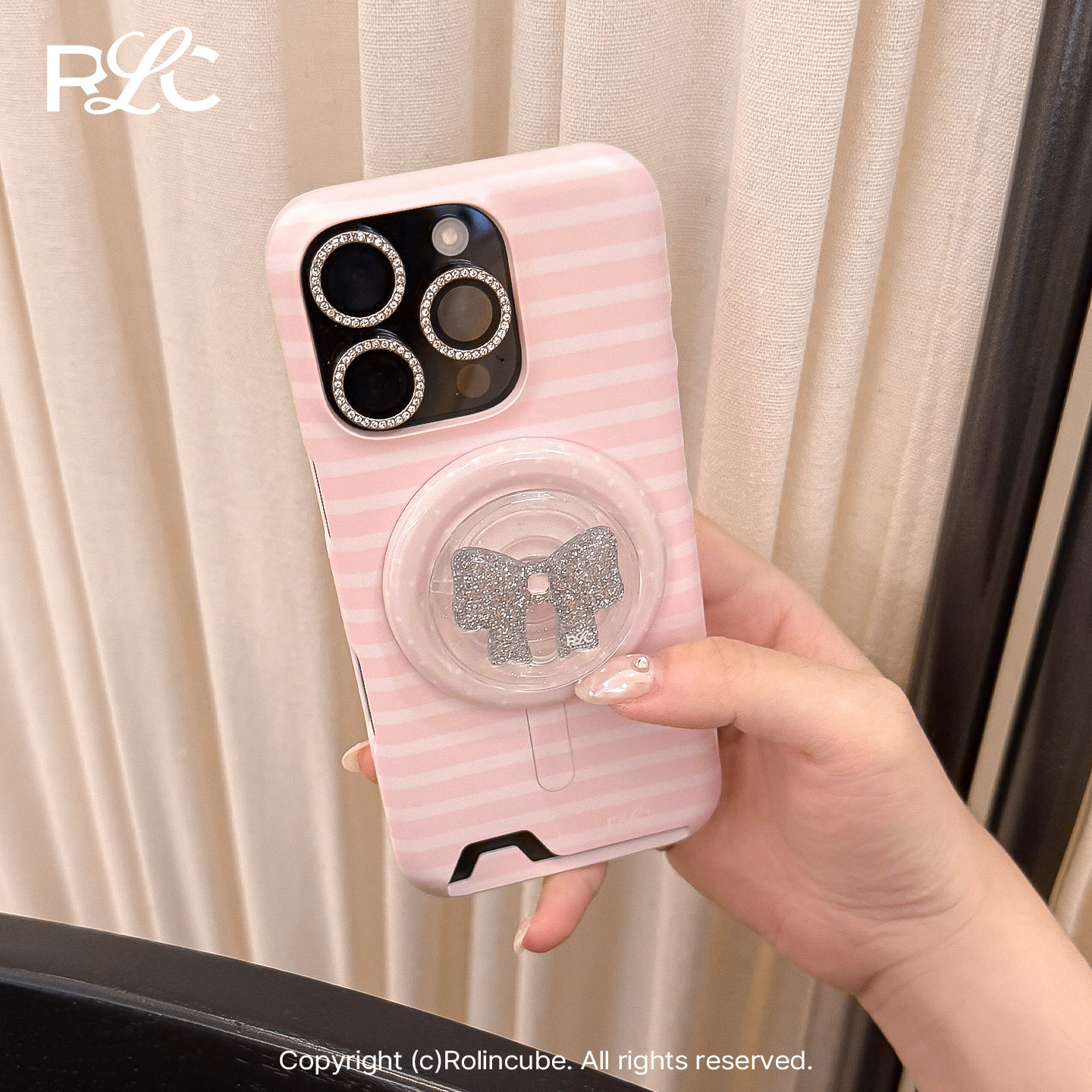 Rolincube原创苹果16ProMax手机壳磁吸iPhone16Pro韩国菲林插卡壳15ProMax适用Magsafe简约17Pro创意17Promax