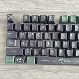 CHERRY樱桃联名魔兽世界熊猫人PBT机械键盘键帽匹配g80 3000 3494