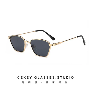 偏光墨镜防紫外线时尚 金属小框时尚 街拍 太阳镜男士 off关钟鹏同款