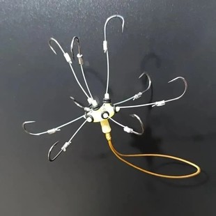 万向新型翻板飞钩仿钢丝方块天钩新款硬线专用麻风爆炸鱼钩溪流