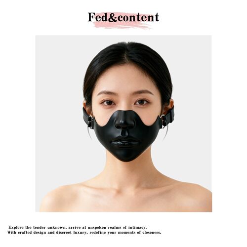 噤声！嘘！另类面具口罩带鼻孔可呼吸cos道具