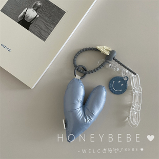 韩国ins爱心钥匙扣女包包精致挂饰卡通diy可爱书包挂件小饰品礼物