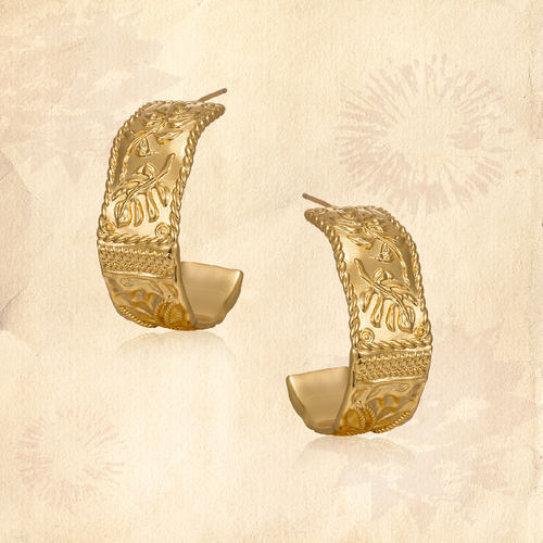 MONSECRET经典C圈金色大耳环耳饰